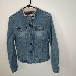 Tommy Hilfiger Trucker Style Denim Jacket Size M Y2K‎ Retro Americana Casual
